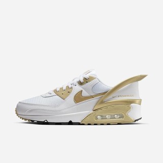 Pantofi Casual Nike Air Max 90 FlyEase Dama Albi Negrii Metal Aurii | ATLI-50486